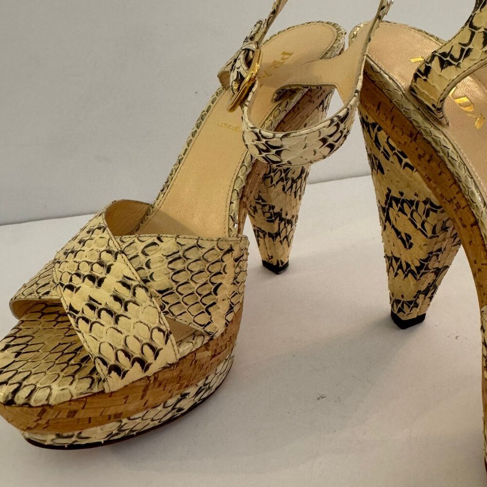 Prada Snakeskin Platforms - image 5